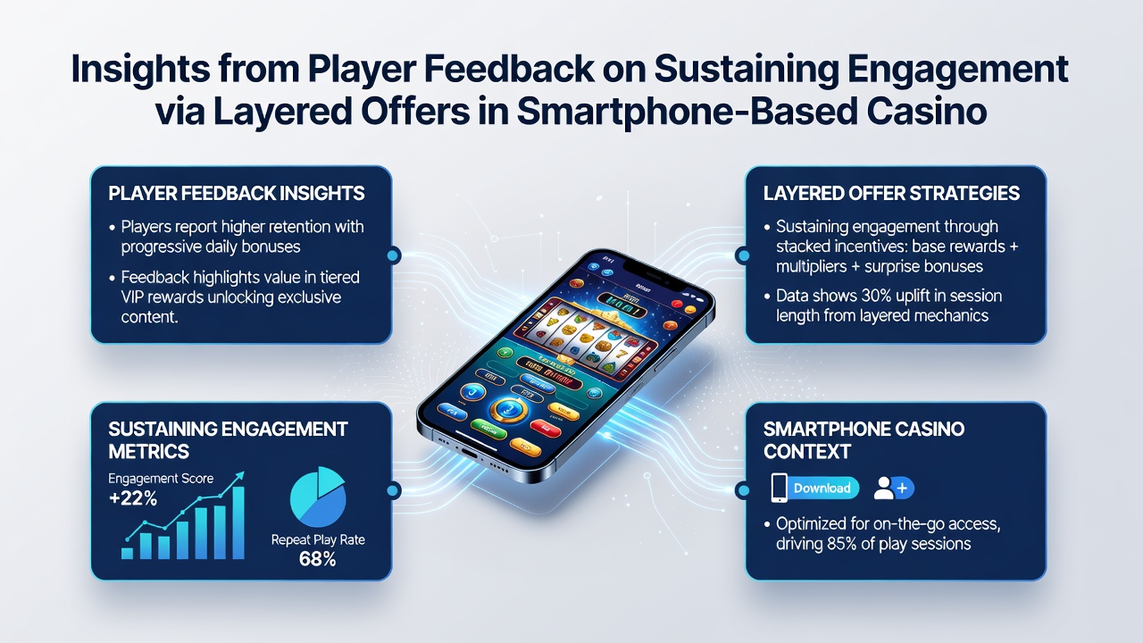 Analytics dashboard showing player retention trends linked to layered casino offers on mobile devices